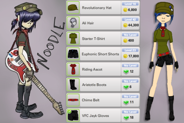 OurWorld Outfits Gorillaz OurGemCodes